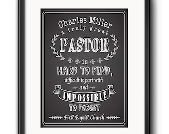 Pastor Gift Pastor Appreciation Wall Decor Minister Gift Personalized Pastor Gift Religious Art Christian Wall Decor A Truly great pastor