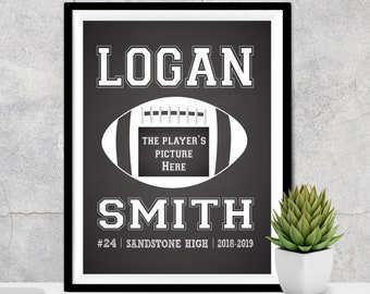 Personalized Senior Football Player Gift, Graduating Senior High School Football, Graduating College Football, Senior Football Gifts