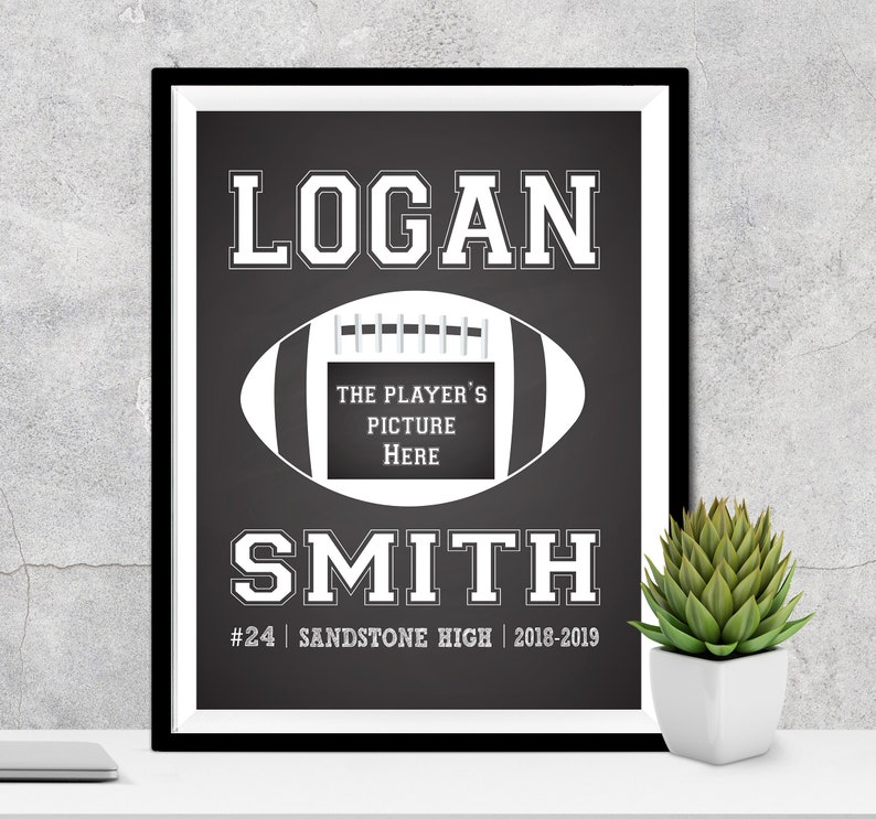 Personalized Senior Football Player Gift Graduating Senior Etsy