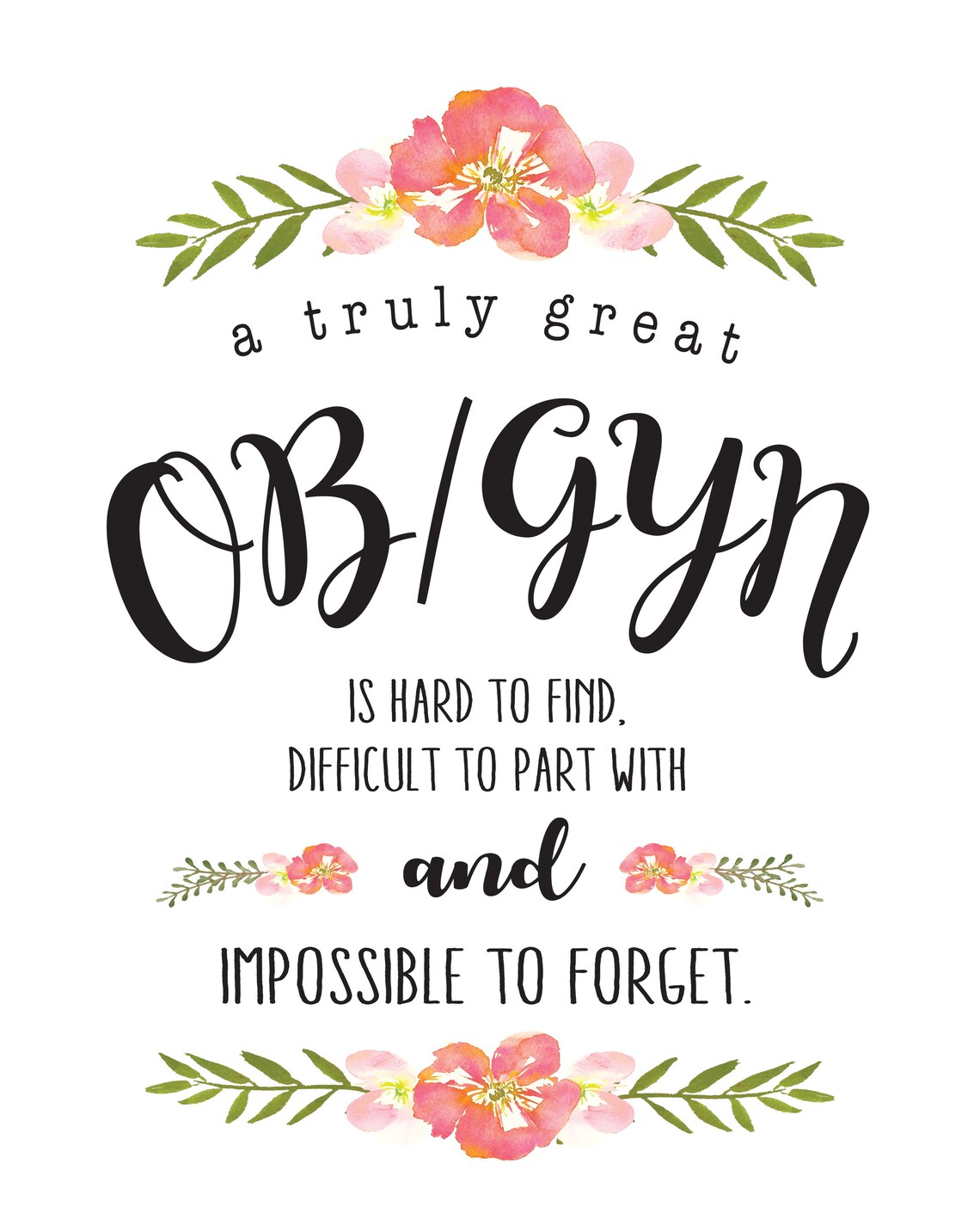 OB/GYN Gift Ob/gyn Personalized Print Gift for Doctor - Etsy