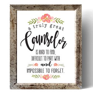Counselor Gift, A truly great Counselor is hard to find, Counselor Christmas Gift, Counselor Thank You, Counselor Printable, Digital file