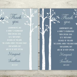 WEDDING Gift for GRANDPARENTS from Bride & Groom, Thank you wedding gift, Custom Grandparent Gift Print, Digital Print