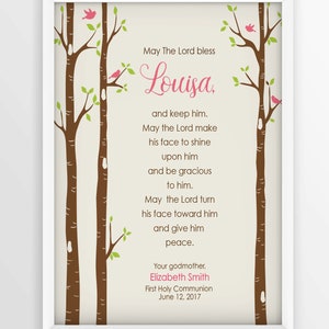 First Communion Gift, Personalized Gift for First Holy Communion, Custom Communion Keepsake Print, Digital Print