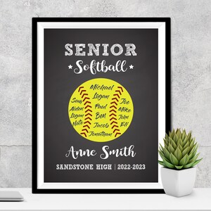 Personalized Senior Softball Gift, Freshmen Softball Gift, Softball Coach Gift, Custom Softball Player, A truly great coach, Softball Team