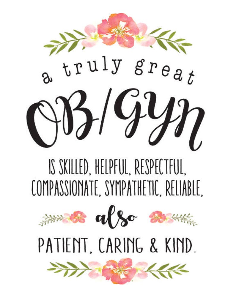 OB/GYN Gift, Ob/gyn Personalized Print, Gift for Doctor, Doctor Sign ...