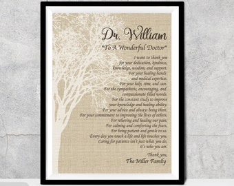 Doctor Gift,  A Wonderful Doctor Poem A Truly Great Doctor Appreciation Gift Doctor Thank You Doctor Doctors Day Physician Gratitude Medical