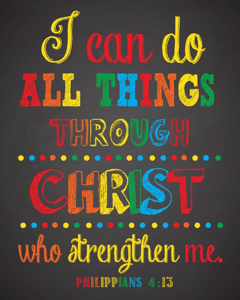 I can do all things through Christ. Christian Wall Art. Etsy