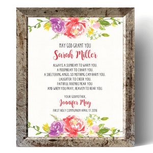First Communion Gift - Personalized Gift for First Holy Communion -Custom Communion Keepsake Print - Can be done in other size or colors