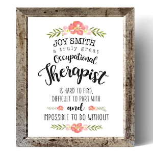 ergotherapeut, PrintableOccupational Therapist Gift, OT Christmas Gift, occupational Thank You, OT Gift Printable