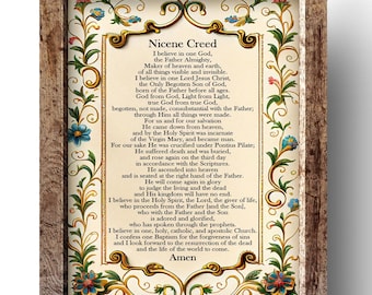Nicene Creed Art Printable, Catholic Prayer (Digital Download)