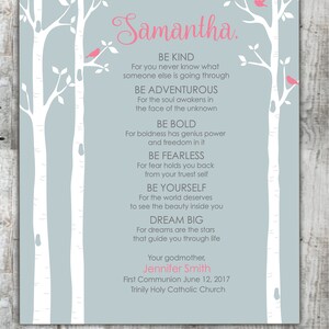 First Communion Gift - Personalized Gift for First Holy Communion -Custom Communion Keepsake Print - Can be done in other size or colors