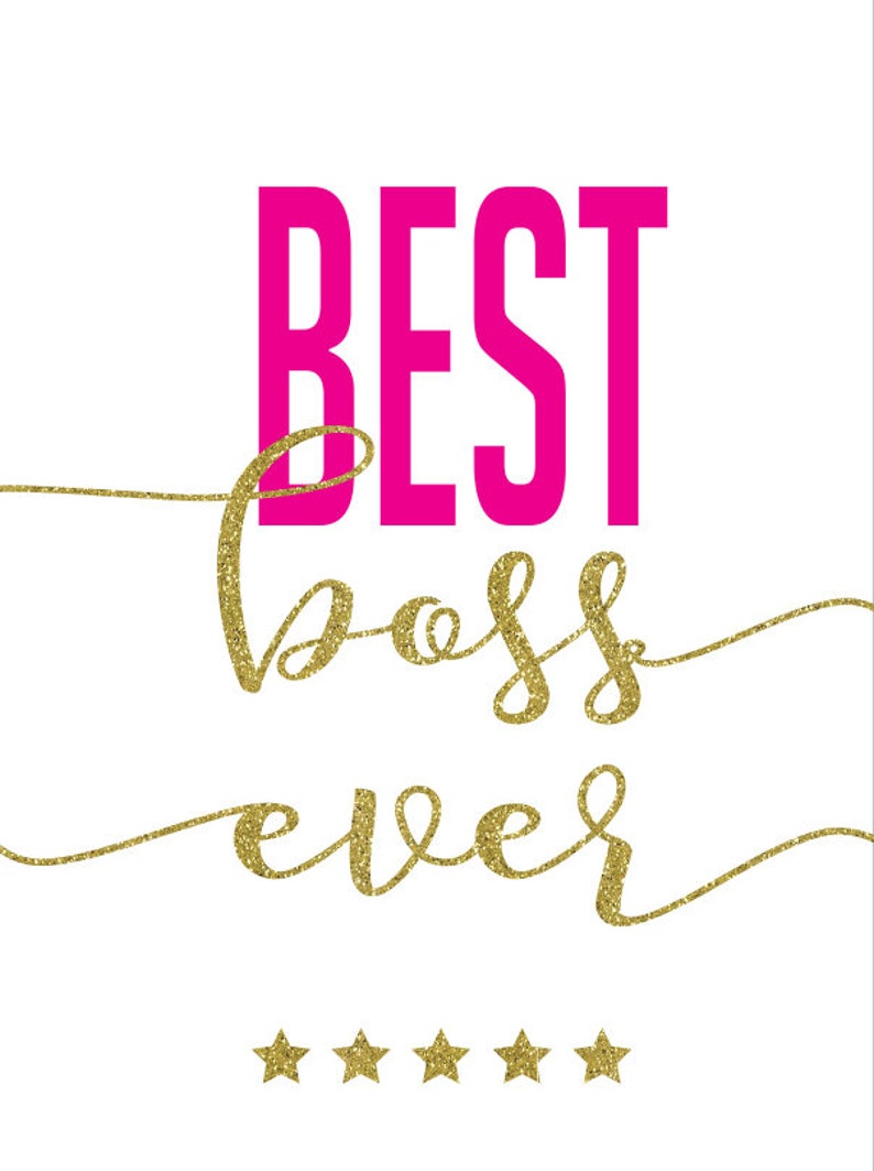 Boss's Day Card Thanks for Being the Best Boss Ever Etsy