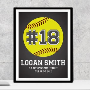 Personalized Senior Softball Gift, Softball Gifts for Team, Senior Night Gift, Softball Graduation Gift, Senior Softball Player Gift