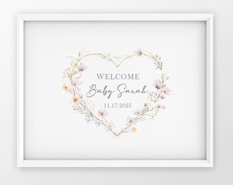 Baby Shower Guest Book Alternative, Custom Poster Personalized Print, Baby Shower Decoration, Baby Girl Boy Signature Sign, DIGITAL PRINT
