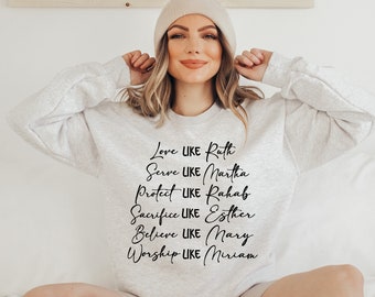 Mujeres de la Biblia SVG, Ruth Martha Rehab Esther Mary Miriam, Biblia SVG, Camiseta de mamá SVG, SVG religioso, SVG de fe, SVG cristiano, Jesús SVG