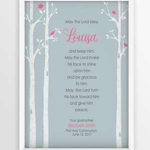 First Communion Gift, Personalized Gift for First Holy Communion, Custom Communion Keepsake Print, Digital Print