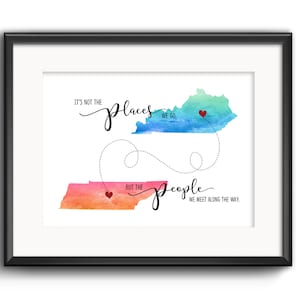 Cadeau de départ, Cadeau de départ, Relation longue distance, Cadeau du meilleur ami, Cadeau d'une soeur, Art des deux États, A des kilomètres l'un de l'autre mais proche