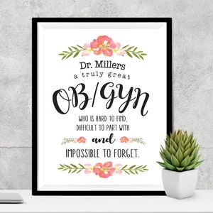 Personalized OBGYN Gift, obstetrician gynecologist Graduate Gift, Gynecologist Appreciation Gift, OBGYN Appreciation Gifts, Baby Doctor Gift