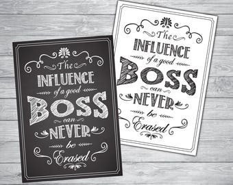 Un gran jefe, Tarjeta del día del jefe, Gracias por ser el mejor jefe, Tarjeta de jefe imprimible, Regalo de jefe imprimible, Regalo para jefe, Jefa