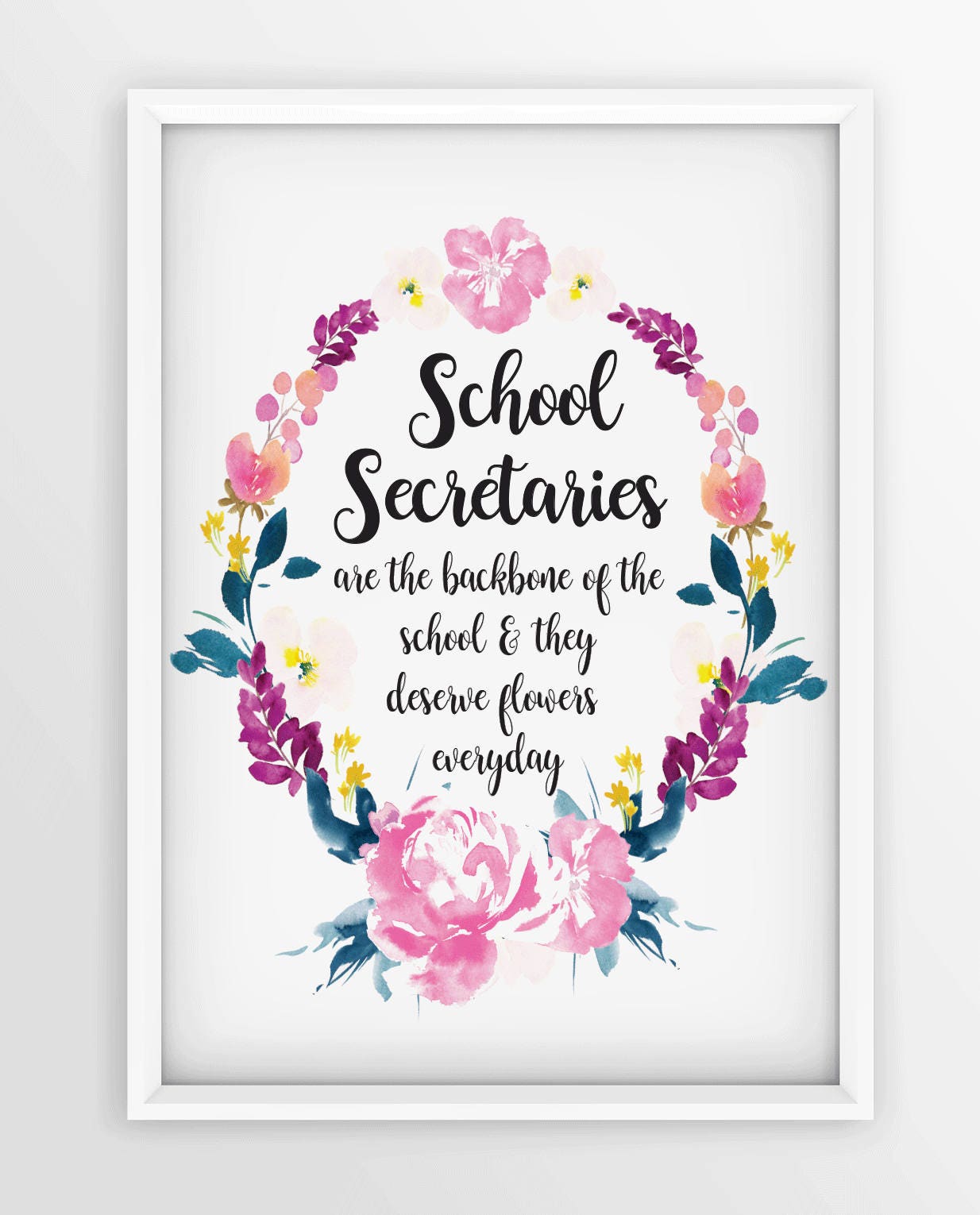 School Secretary Appreciation Printable School Secretary Etsy