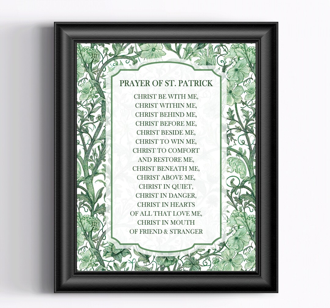St. Patrick's Breastplate Prayer Printable, Christ With Me Print ...
