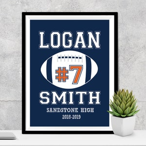 Personalized Senior Football Player Gift, Graduating Senior High School Football, Graduating College Football, Senior Football Gifts