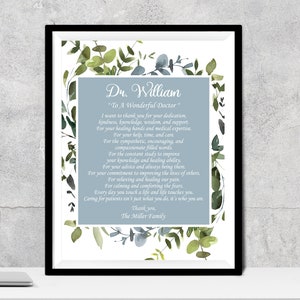 Doctor Gift A Wonderful Doctor Poem A Truly Great Doctor Appreciation Gift Doctor Thank You Doctor Doctors Day Physician Gratitude Medical image 3