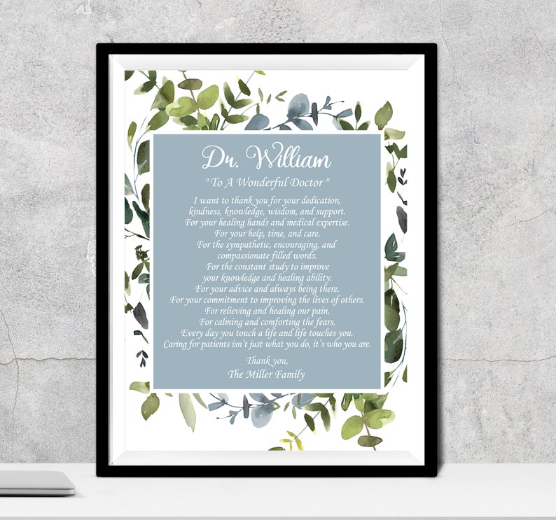 Doctor Gift A Wonderful Doctor Poem A Truly Great Doctor Appreciation Gift Doctor Thank You Doctor Doctors Day Physician Gratitude Medical image 3