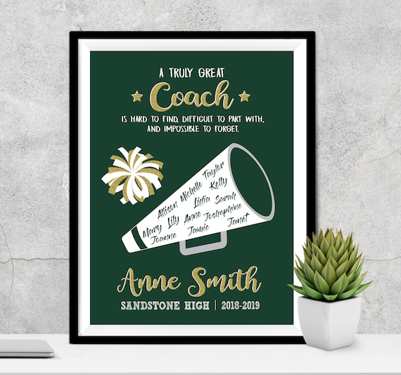 Cheerleading Gift, Personalized Cheer Coach Gift, Cheerleader Gift, Cheer Team Thank You Gift, A truly great Cheer  coach is hard to find