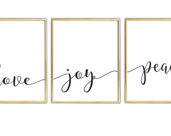 Love, Joy, Peace, Galatians 5:22, Bible Verse Print, Fruit of the Spirit, Christian Print, Christian Art, Bible Verse Art, Scripture Art
