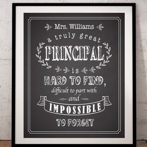 Personalized Principal Gift - A Truly Great Principal Art Print - Gift for Principal - Principal Quote - Art Gift Printable - Principal