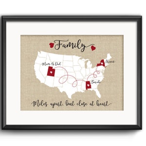 Long distance Family Gift, Long distance Best friend Gift, Long distance Sister Gift, Friend Birthday Gift,  Miles apart but close at heart
