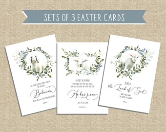 Punkcards Confezione Da 10 Biglietti Di Pasqua Religiosi Con Buste - Narciso Floreale Acquerello - 145x150 Mm