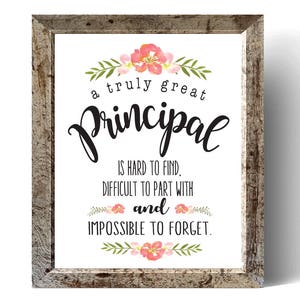 Principal Gift - A Truly Great Principal Art Print - Gift for Principal - Principal Quote - Art Gift Printable - Principal - Education