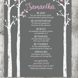 First Communion Gift - Personalized Gift for First Holy Communion -Custom Communion Keepsake Print - Can be done in other size or colors
