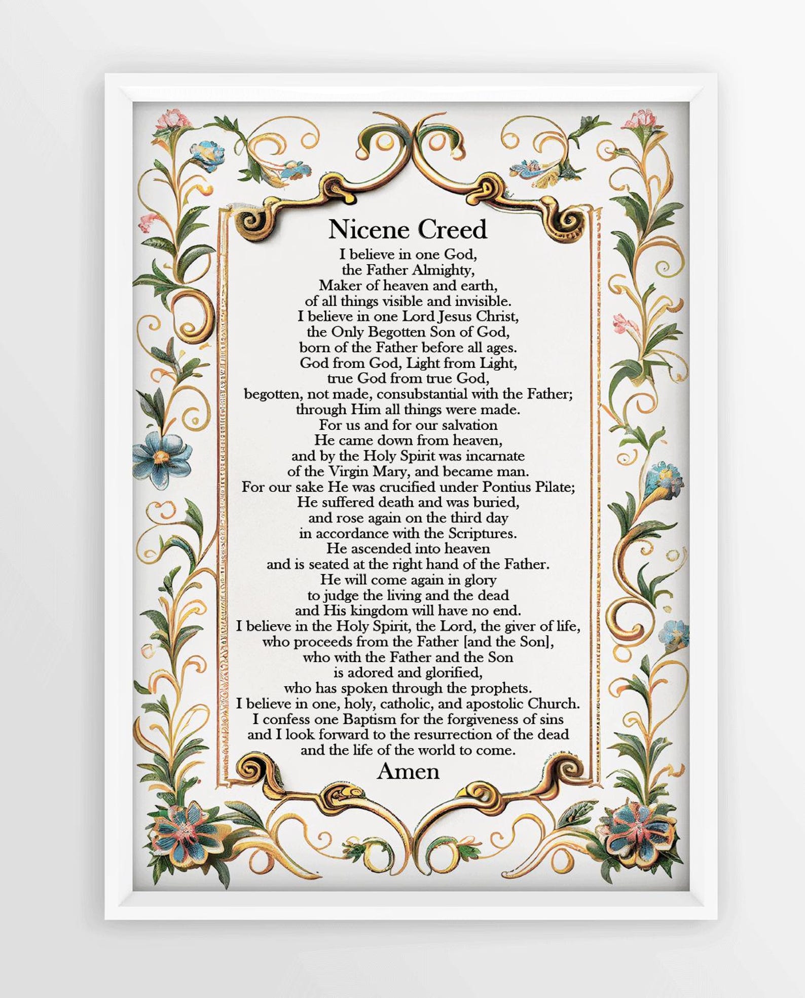 Nicene Creed Art Poster Catholic Prayer digital Download Etsy Nicene Creed Art Poster Catholic Prayer digital Download Etsy