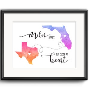 Cadeau de départ, Cadeau de départ, Relation longue distance, Cadeau du meilleur ami, Cadeau d'une soeur, Art des deux États, A des kilomètres l'un de l'autre mais proche