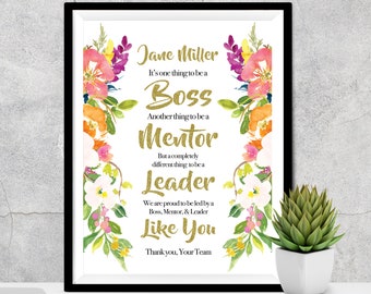 Personalized Boss Day gift, Boss Retirement Gift, Great Boss Mentor Mentor Leader Gift, Boss Printable, It is one thing to be a boss