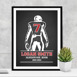 Personalized Senior Football Player Gift, Graduating Senior High School Football, Graduating College Football, Senior Football Gifts