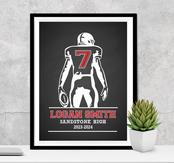 Personalized Senior Football Player Gift, Graduating Senior High School Football, Graduating College Football, Senior Football Gifts