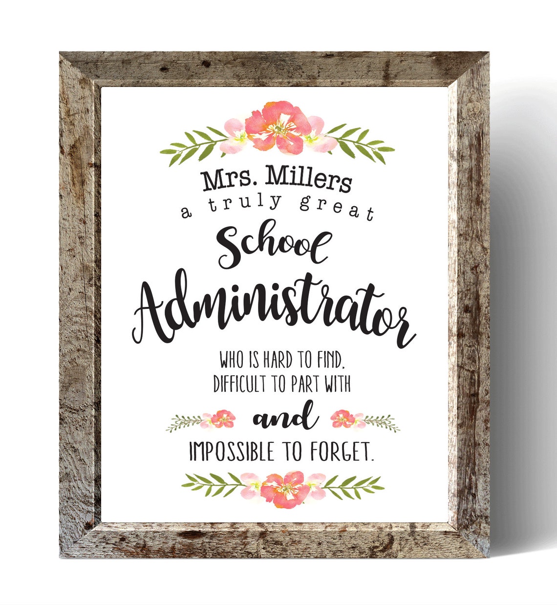 Personalized School Administrator Gift A truly great School | Etsy
