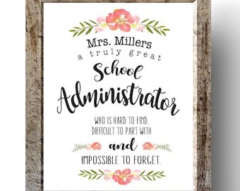 Personalized School Administrator Gift, A truly great School Administrator, Teacher gift, school Staff gift, Admin Appreciation Gift