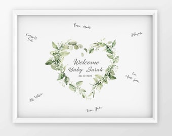 Baby Shower Guest Book Alternative, Custom Baby shower signature guest book, Baby Girl Baby Boy Signature Sign guestbook