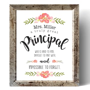 Personalized Principal Gift, A Truly Great Principal Art Print, Gift for Principal, Principal Quote, Art Gift Printable, Education