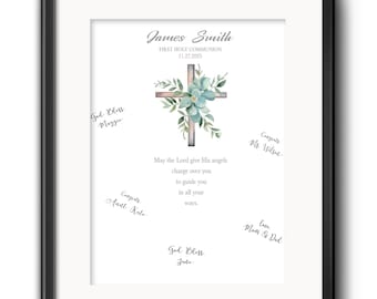 BAPTISM Guest Book Sign Printable , Christening and Baby Dedication Guest Book Alternative, Communion Guest Book, Signatures, Digital file