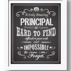 Principal Gift - A Truly Great Principal Art Print - Gift for Principal - Principal Quote - Art Gift Printable - Principal - Education