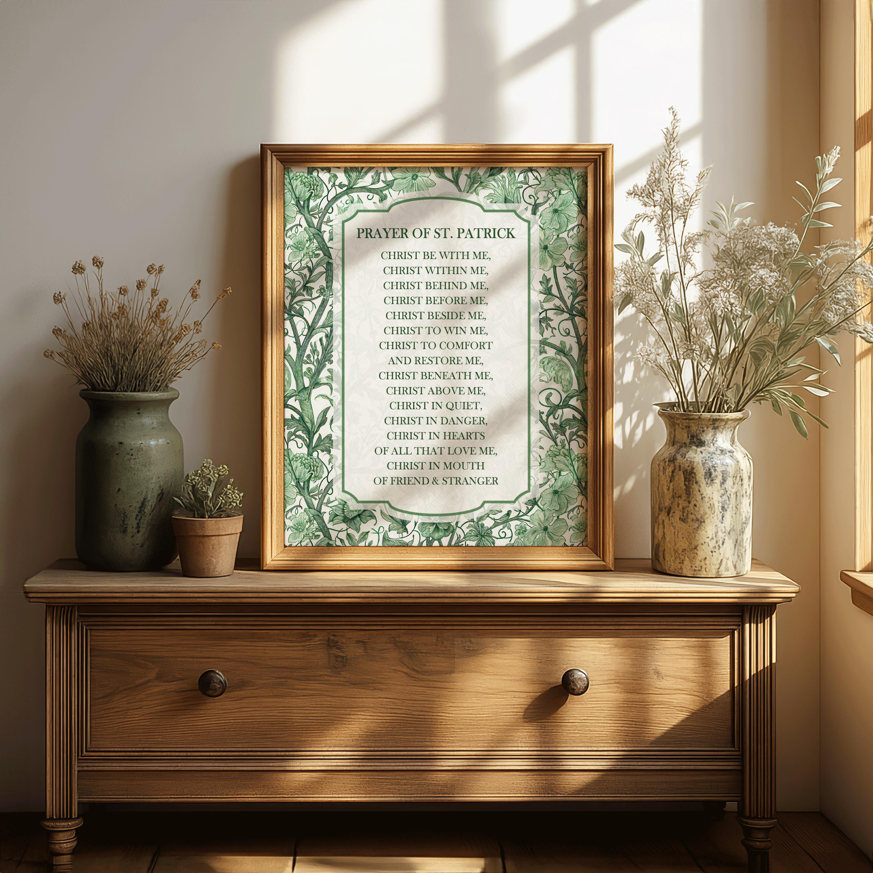 St. Patrick's Breastplate Prayer Printable, Christ With Me Print ...