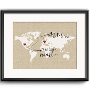 La véritable amitié ne connaît pas de distance, Amis longue distance, Cadeau carte relation entre deux États, relation longue distance, Meilleurs amis, quelle que soit la distance