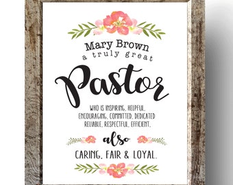 Pastor Gift Pastor Appreciation Wall Decor Minister Gift Personalized Pastor Gift Religious Art Christian Wall Decor Pastor Gift