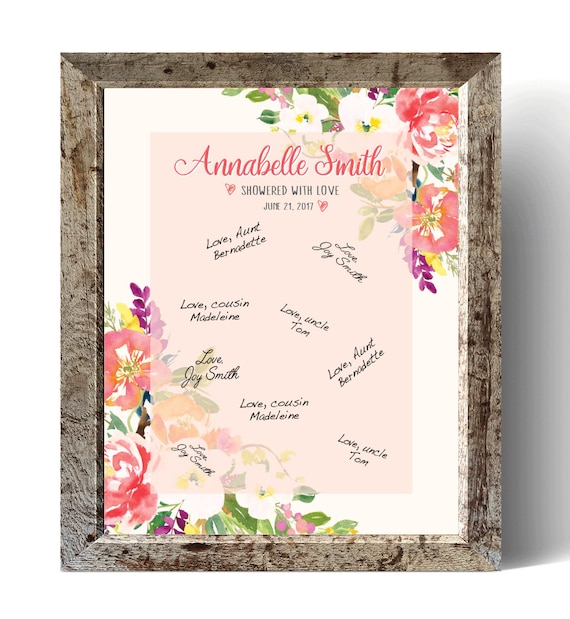 Bridal Shower Guest Book Alternative Bridal Shower Gifts for Etsy